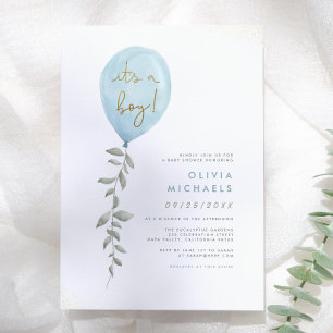 Its A Boy   Blue Balloon Baby Shower Budget