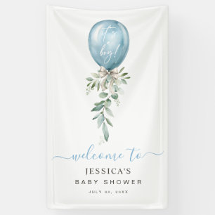 It's A Boy Blue Balloon Baby Shower Welcome Banner