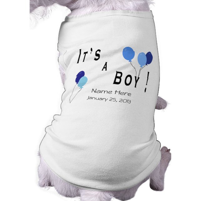 It's a Boy - Blue Balloons Shirt (Back)