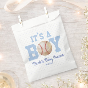It's A Boy! Blue Baseball Baby Shower Favour Bags
