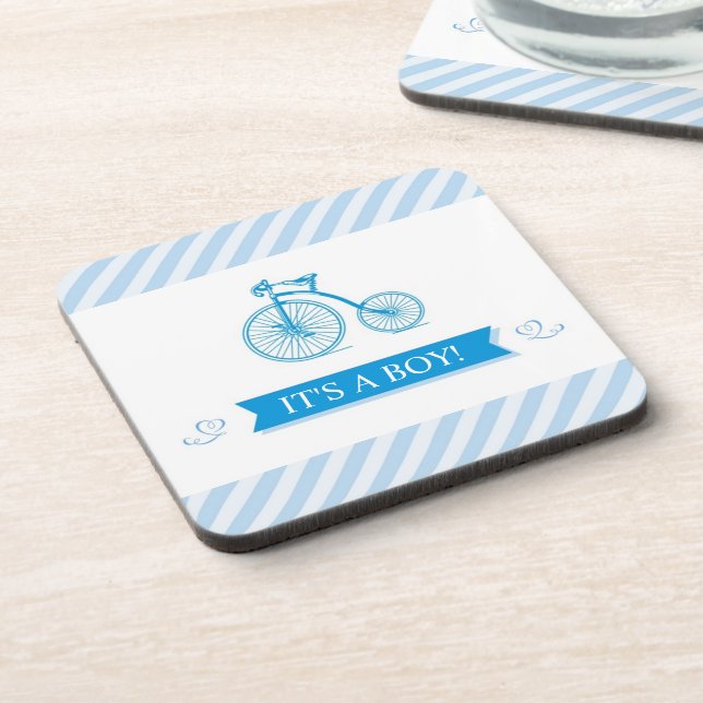 It's a Boy Blue Coasters (set of 4) (Left Side)