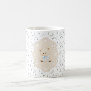 It's a Boy! Blue Ribbon Bow Teddy Bear Coffee Mug