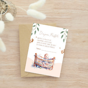 It's a Boy Boho Bassinet baby shower  Enclosure Card
