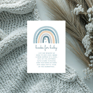 It's A Boy Boho Rainbow Books for Baby Enclosure Card