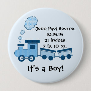 It's A boy! Button Blue Choo Choo Train