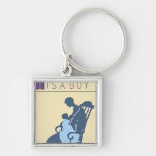 <It's a Boy> by Steve Collier Key Ring