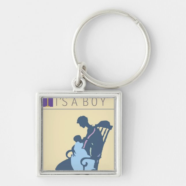<It's a Boy> by Steve Collier Key Ring (Front)