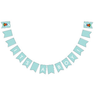 It's A Boy! Choo, Choo Train Party Bunting Banner