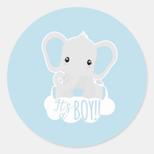 It's a boy classic round sticker