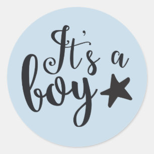 It's a boy classic round sticker