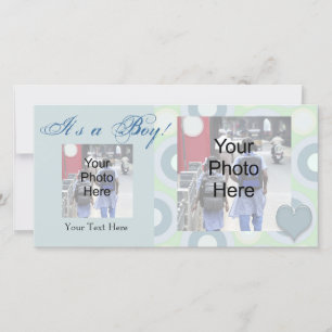 It's a Boy! Custom Photo Birth Announcement Card