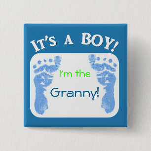 It's a Boy! Customise your baby button