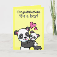 It's a boy customizable Panda Bear cuddle