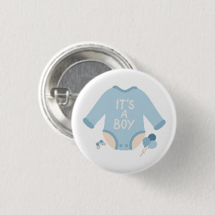 It's A Boy Cute Baby  Announcement 3 Cm Round Badge