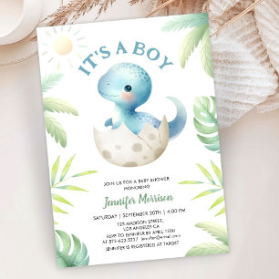 It's a Boy! Cute Dinosaur Boy Baby Shower Invitation