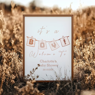 It's a Boy! Cute Notedry Boho Colour Welcome Sign