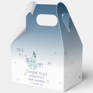 It's A Boy! Cute Ocean Animals Baby Shower Favour Box
