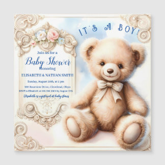 It's a boy cute teddy bear Magnetic Card