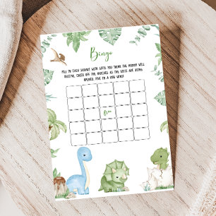 It's A Boy Dinosaur Baby Shower Bingo Game