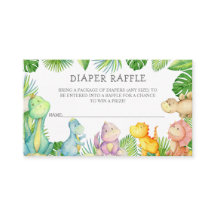 It's a Boy Dinosaur Baby Shower Diaper Raffle