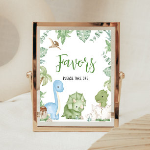 It's A Boy Dinosaur Baby Shower Favours Poster