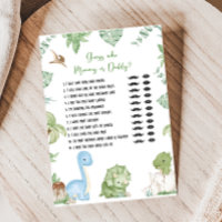 It's A Boy Dinosaur Baby Shower Guess Who Game