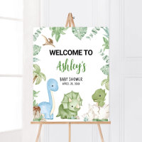 It's A Boy Dinosaur Baby Shower Welcome