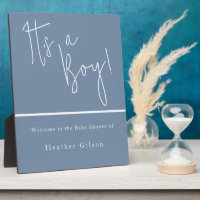 Its a Boy Dusty Blue Baby Shower Welcome Entrance