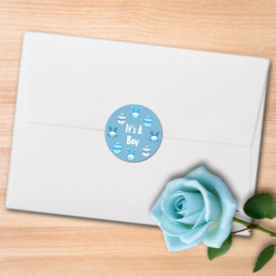 It's a Boy Easter Classic Round Sticker