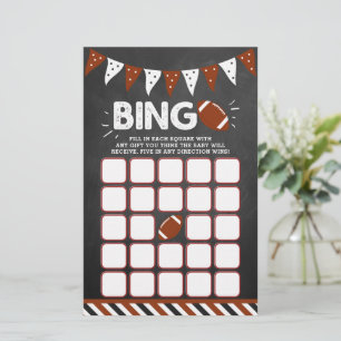 It's A Boy! Football Themed Baby Shower Bingo