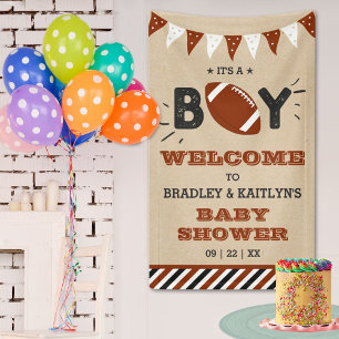 It's A Boy! Football Themed Baby Shower Welcome Banner
