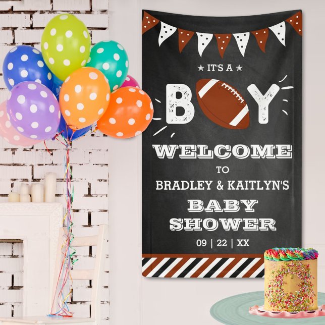 It's A Boy! Football Themed Baby Shower Welcome Banner (Creator Uploaded)