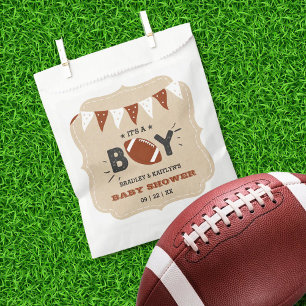 It's A Boy! Football Themed Co-ed Baby Shower Favour Bags
