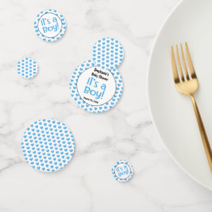 It's a Boy Fun Blue Hearts Custom Baby Shower Confetti