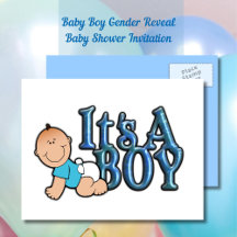 It's a Boy Gender Reveal | Baby Shower Invitation