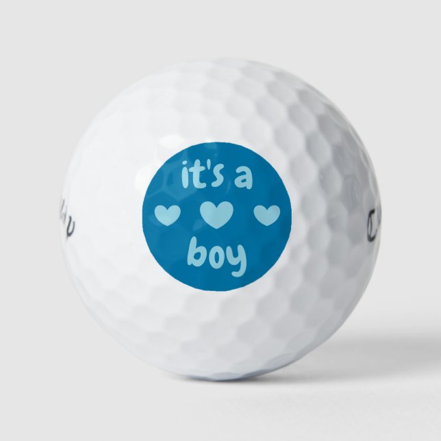 it's a boy (gender reveal) golf balls (Front)
