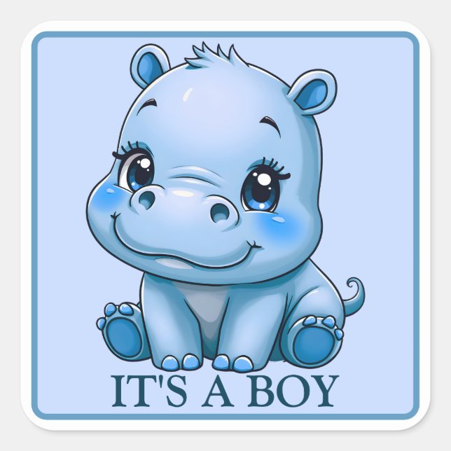 IT'S A BOY - Gender Reveal  Square Sticker (Front)