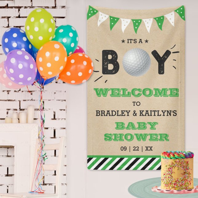 It's A Boy! Golf Themed Baby Shower Welcome Banner (Creator Uploaded)