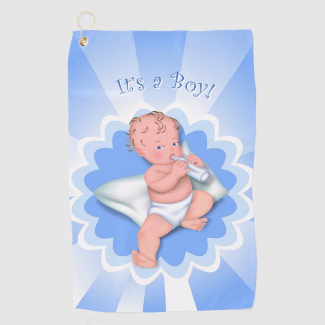 It's a Boy! Golf Towel (Front)