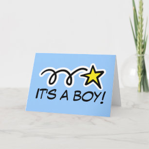 It's a boy - Greeting card for newborn baby