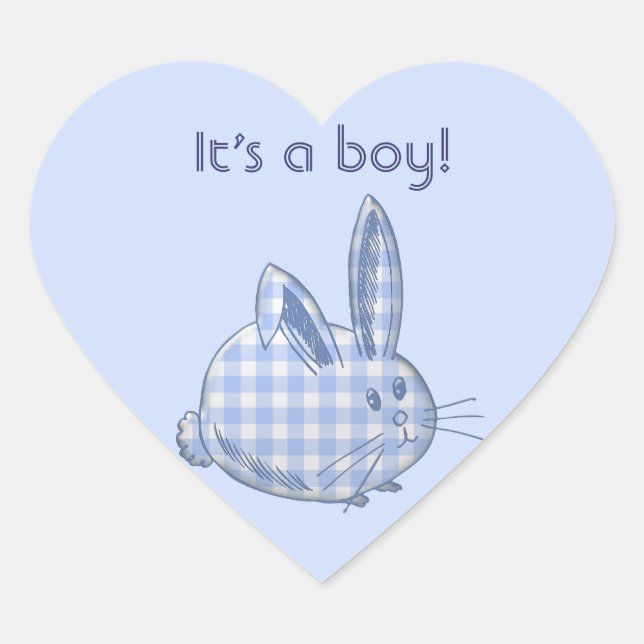 it's a boy! heart sticker (Front)