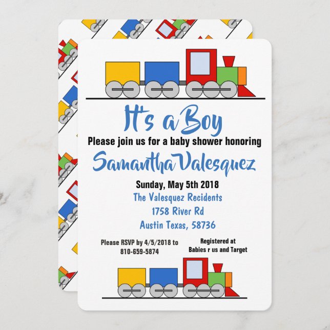It's a Boy Invitation (Front/Back)
