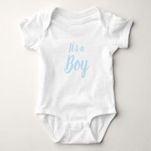 It's a Boy, light blue baby shower, gender reveal Baby Bodysuit