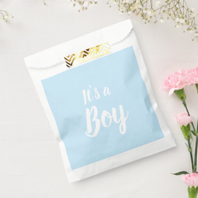 It's a Boy, light blue baby shower, gender reveal Favour Bags (Sealed)