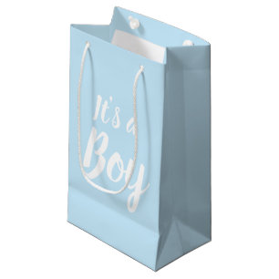 It's a Boy, light blue baby shower, gender reveal Small Gift Bag