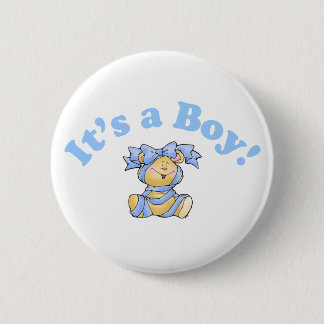 It's A Boy (Lt Blue) 6 Cm Round Badge