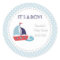 It's A Boy Nautical Sailboat Baby Shower Stickers