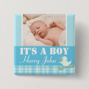 It's a boy newborn photo and name blue badge