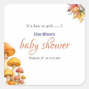 It's a boy or girl fairytale square sticker