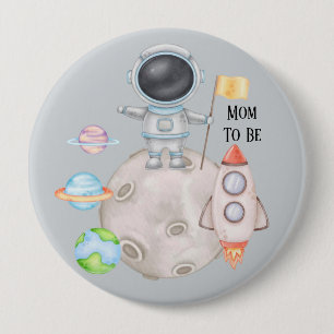 It's a Boy Outer Space Boy Baby ShoweA Mum To Be 10 Cm Round Badge
